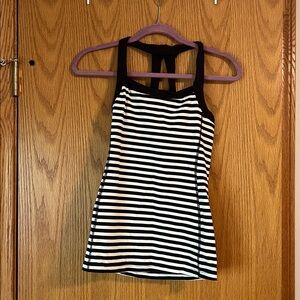 Black and White Striped Tank Top